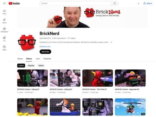 BrickNerd (YouTube)